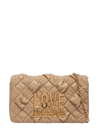 Love Moschino borsa a tracolla donna in pelle con placca logo beige JC4131PP1P-L10 10A MOSCHINO LOVE 