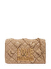 Love Moschino borsa a tracolla donna in pelle con placca logo beige