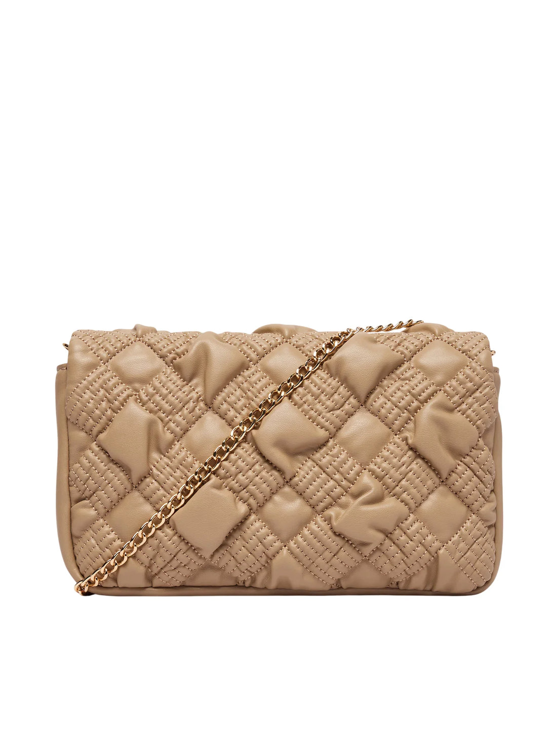 Love Moschino borsa a tracolla donna in pelle con placca logo beige