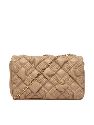 Love Moschino borsa a tracolla donna in pelle con placca logo beige JC4131PP1P-L10 10A MOSCHINO LOVE 