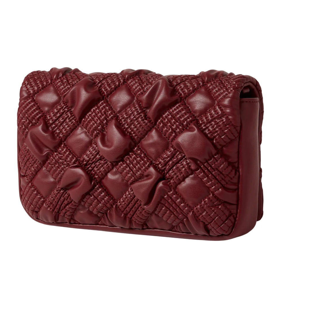 Love Moschino borsa a tracolla donna in pelle con placca logo bordeaux oro