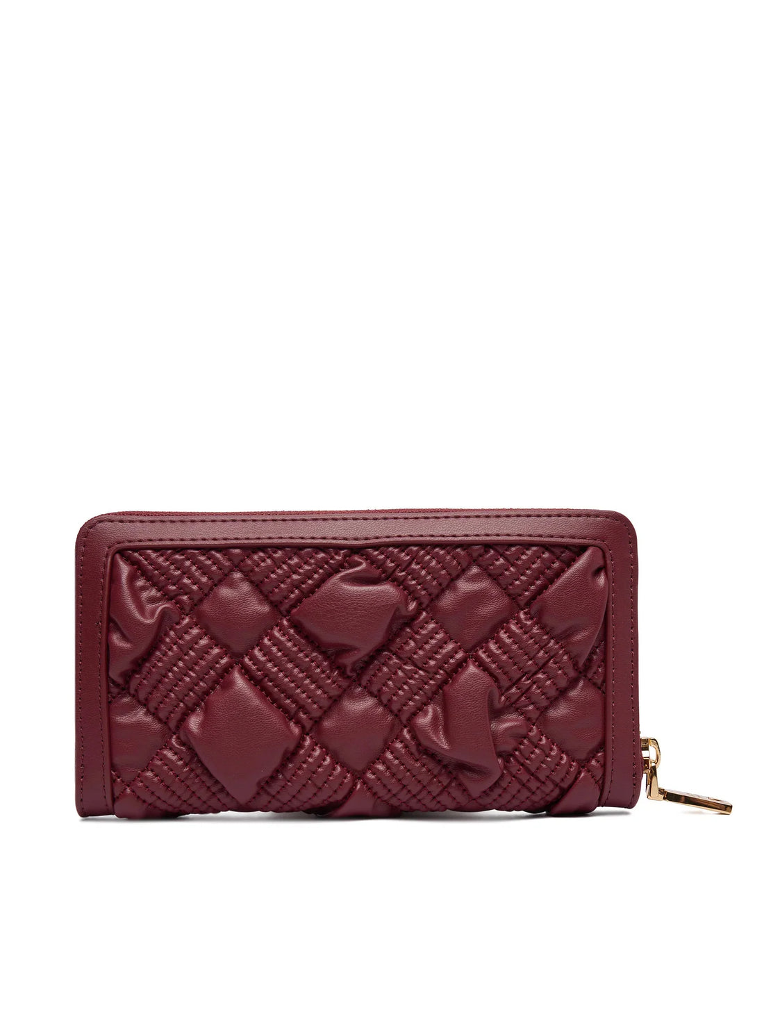 Love Moschino portafogli in ecopelle con placca logo bordeaux oro