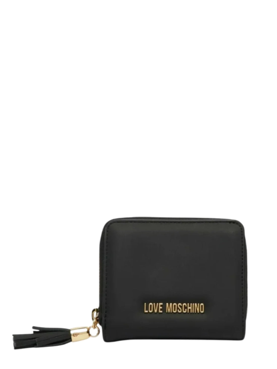 Love Moschino portafogli donna in ecopelle con zip nero
