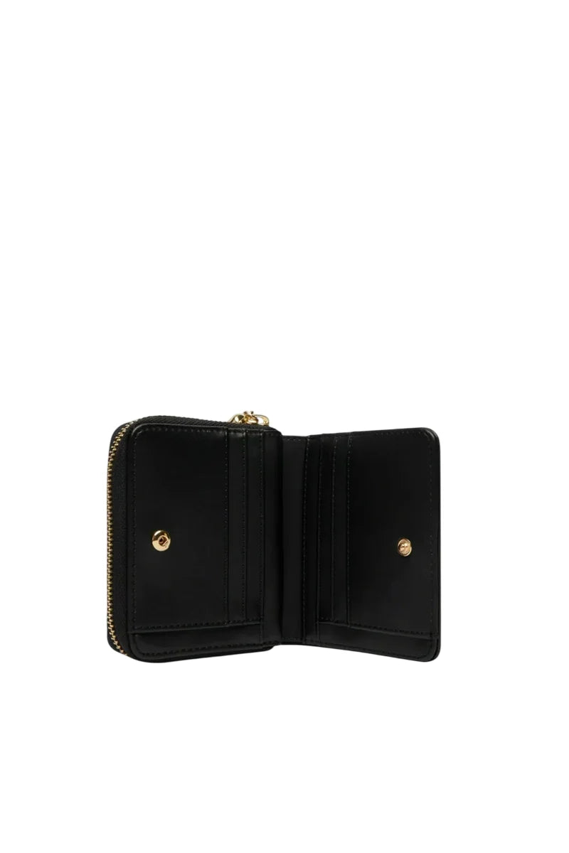 Love Moschino portafogli donna in ecopelle con zip nero