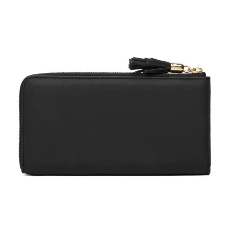 Love Moschino portafogli donna in ecopelle con zip nero oro