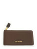 Love Moschino portafogli donna in ecopelle con zip marrone oro