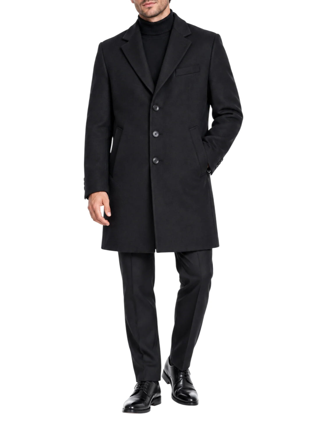 Mulish cappotto uomo misto lana Everest nero