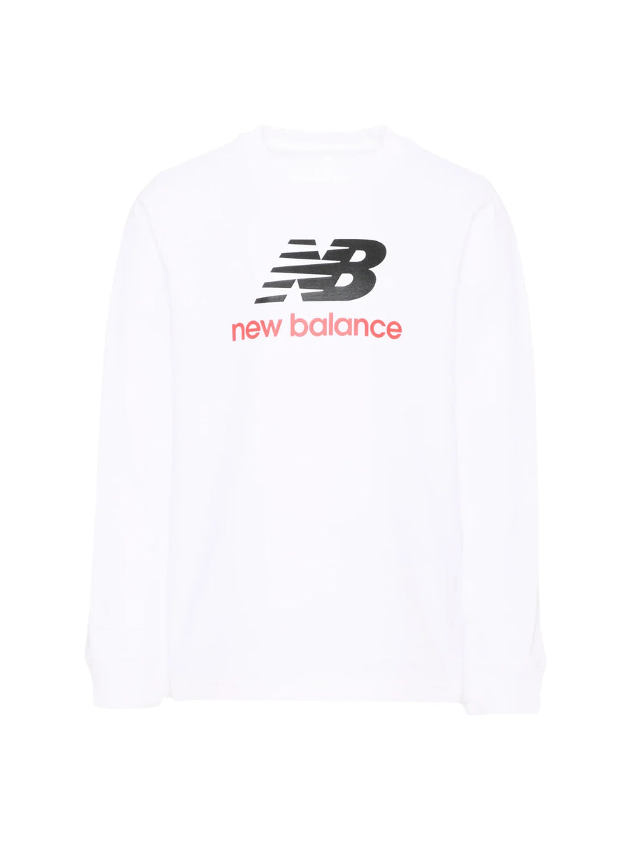 New Balance T-shirt bambino manica lunga con logo bianco LAKB0254 BWE NEW BALANCE 