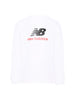 New Balance T-shirt bambino manica lunga con logo bianco