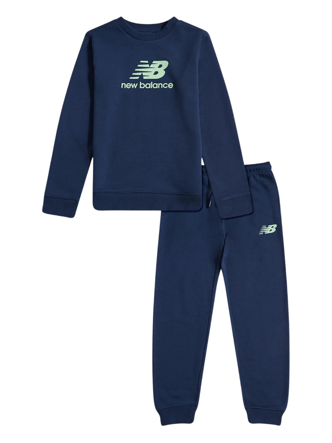 New Balance completo bambino felpa e pantaloni blu