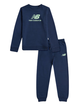 New Balance completo bambino felpa e pantaloni blu LAKB0321 NNY NEW BALANCE 