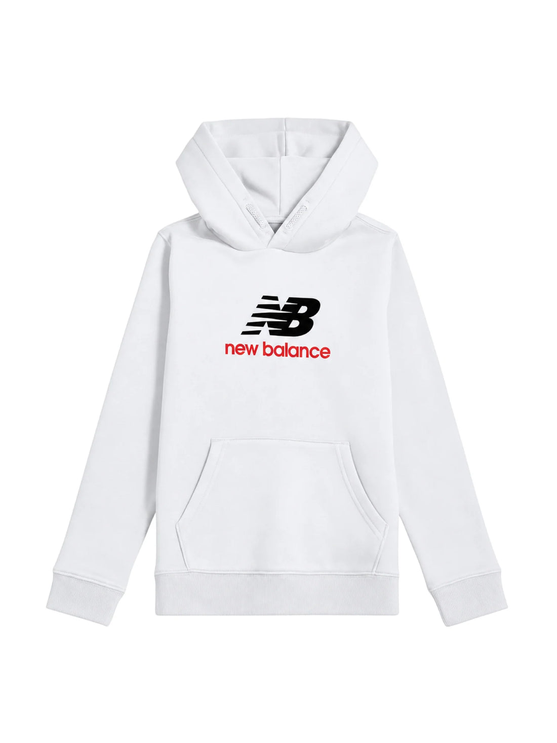 New Balance felpa unisex bambino con cappuccio bianco