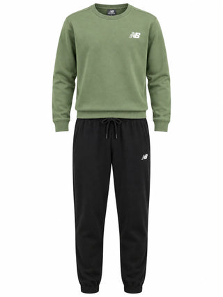 New Balance tuta sportiva bambino felpa e pantaloni verde nero LAKB0660 BK NEW BALANCE 