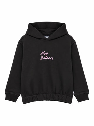 New Balance felpa bambina con cappuccio cotone felpato nero LAKG0498 BK NEW BALANCE 
