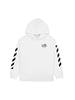 Off White felpa con cappuccio bambino stampa logo bianco