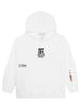 Off White felpa con cappuccio bambino stampe logo bianco
