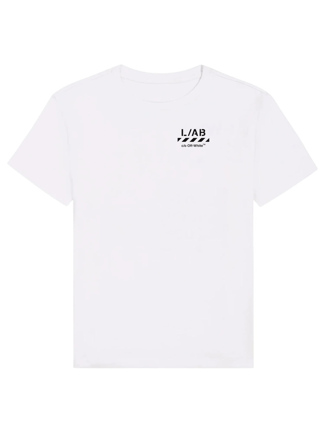 Off White T-shirt bambino manica corta in jersey bianco