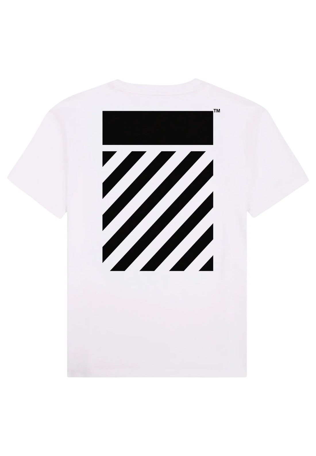 Off White T-shirt bambino manica corta in jersey bianco