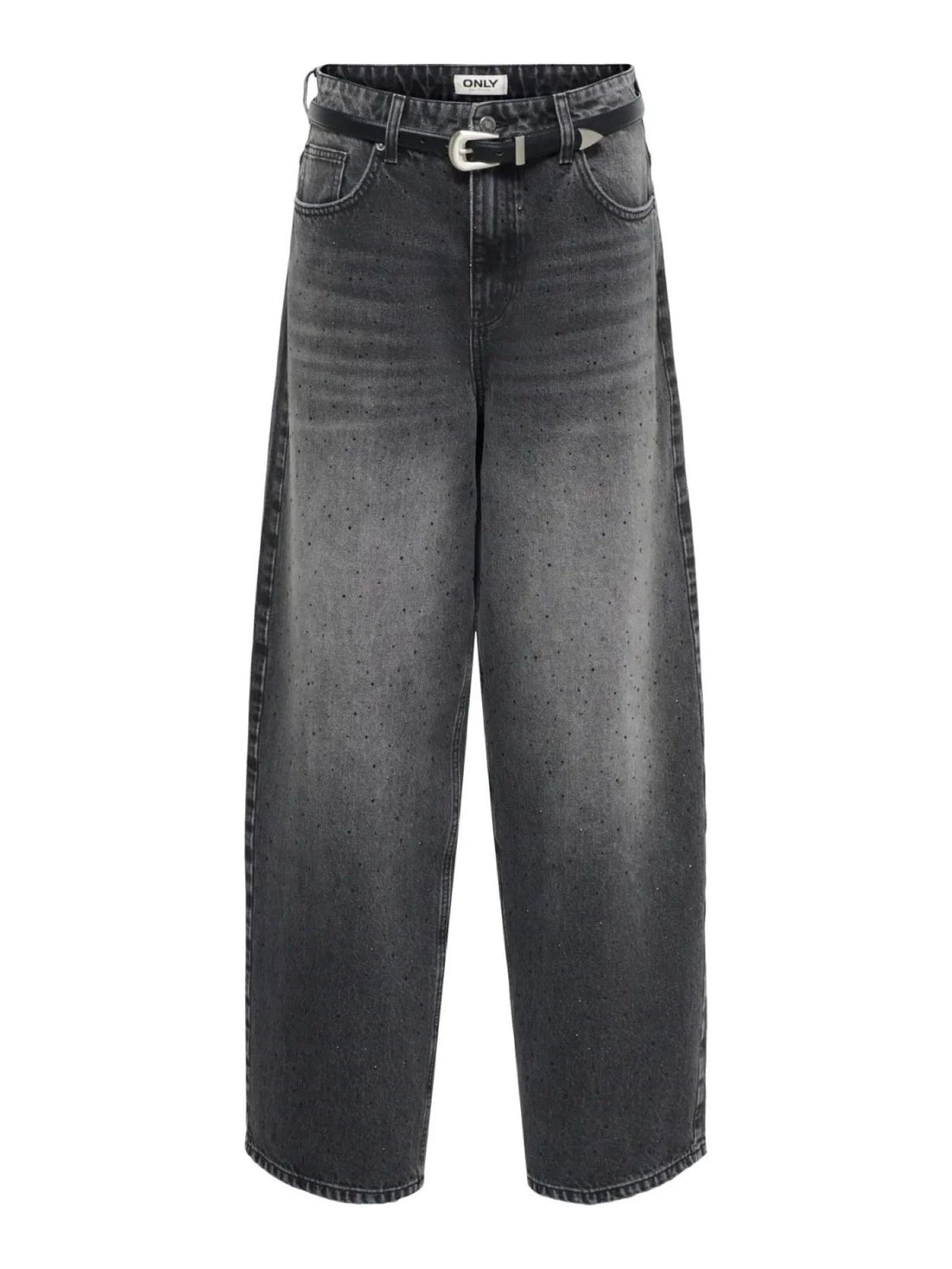 Only jeans donna Amber baggy vita bassa lavaggio nero