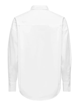 Only camicia donna manica lunga in cotone bianco 15381158 BRIGHT WHITE ONLY