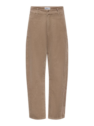 onlclair-flora cord barrel pant 15382132 TAUPE GRAY ONLY 