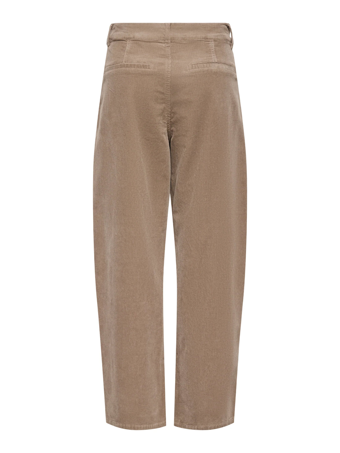 Only pantaloni donna barrel in velluto millerighe tortora