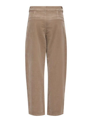 onlclair-flora cord barrel pant 15382132 TAUPE GRAY ONLY