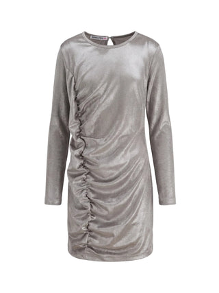 Patrizia Pepe abito corto drappeggiato  in ciniglia bambina argento 7A0052-J0065 S790 PATRIZIA PEPE 