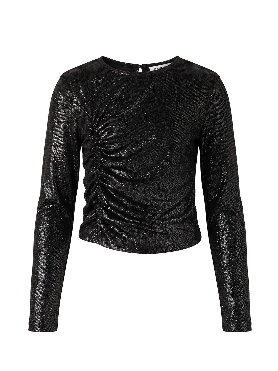 Patrizia Pepe T-shirt bambina in ciniglia lurex nero