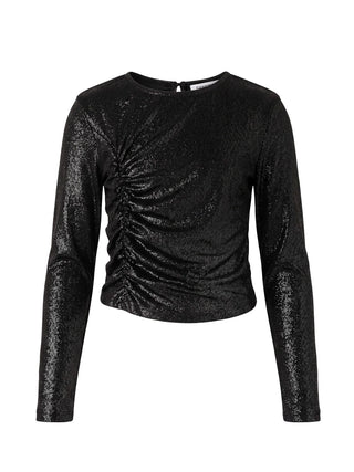 Patrizia Pepe T-shirt bambina in ciniglia lurex nero 7M0124-J0065 K103 PATRIZIA PEPE 