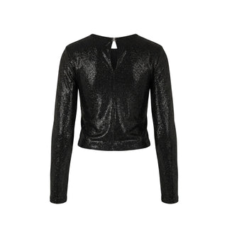 Patrizia Pepe T-shirt bambina in ciniglia lurex nero 7M0124-J0065 K103 PATRIZIA PEPE