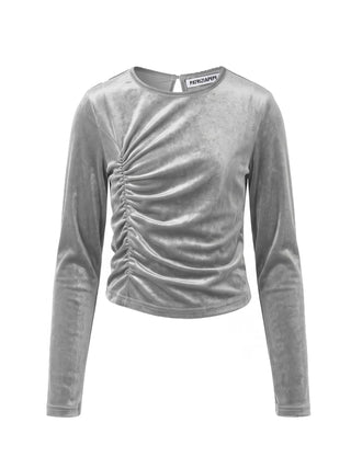 Patrizia Pepe T-shirt bambina in ciniglia lurex argento 7M0124-J0065 S790 PATRIZIA PEPE 