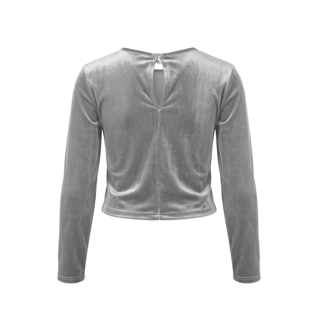 Patrizia Pepe T-shirt bambina in ciniglia lurex argento