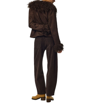 pcnanna brushed short jacket 17169429 HOT FUDGE PIECES