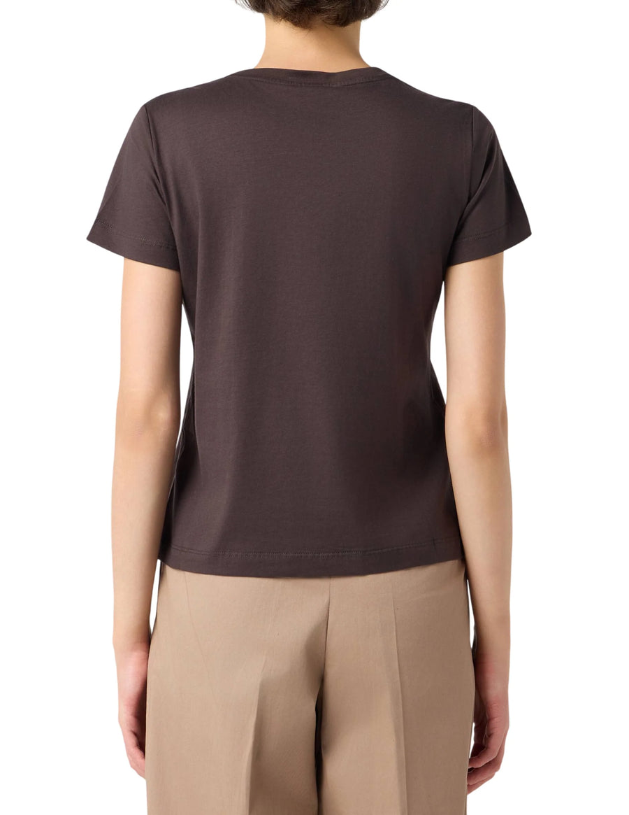 Pinko T-shirt Quentin manica corta con logo Love Birds gioiello marrone 100535-A3JP L72 PINKO 