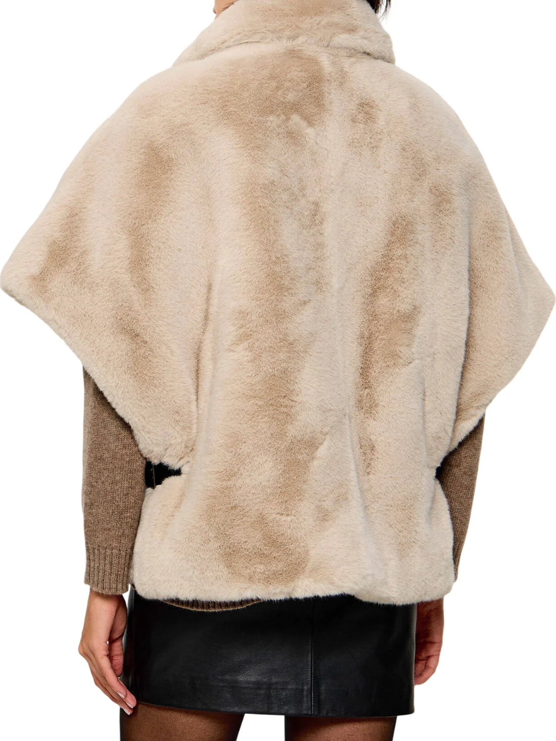 Pinko cappa in ecopelliccia New Comodino donna beige