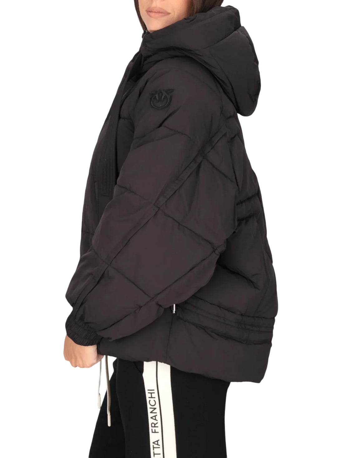 Pinko piumino donna Dicentra con cappuccio nero