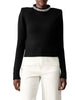 Pinko maglia Berlino misto lana e cashmere con applicazioni gioiello nero
