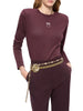 Pinko T-shirt manica lunga donna Toblino borgogna