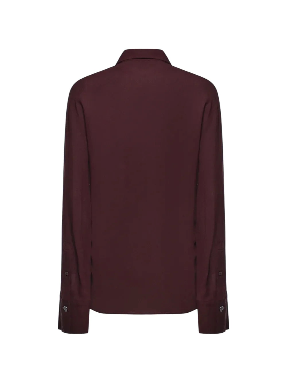 Pinko camicia Cimbidio manica lunga in crepe fluido borgogna