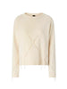 Pinko maglia Berna in lana e cashmere a rombi beige