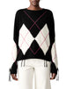 Pinko maglia Berna in lana e cashmere a rombi nero