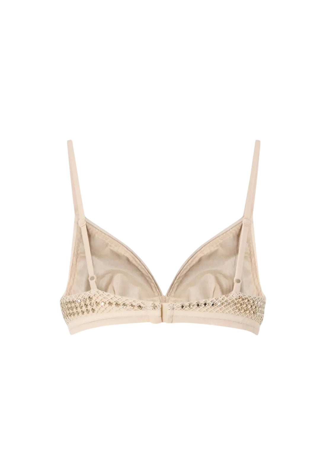 Pinko top reggiseno Spider con applicazioni gioiello rosa cipria