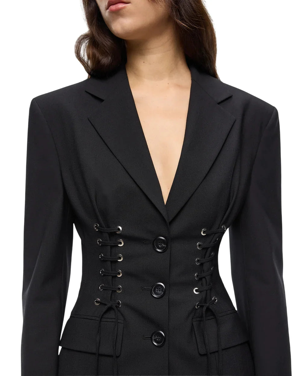 Pinko giacca blazer Hummer donna con stringhe nero
