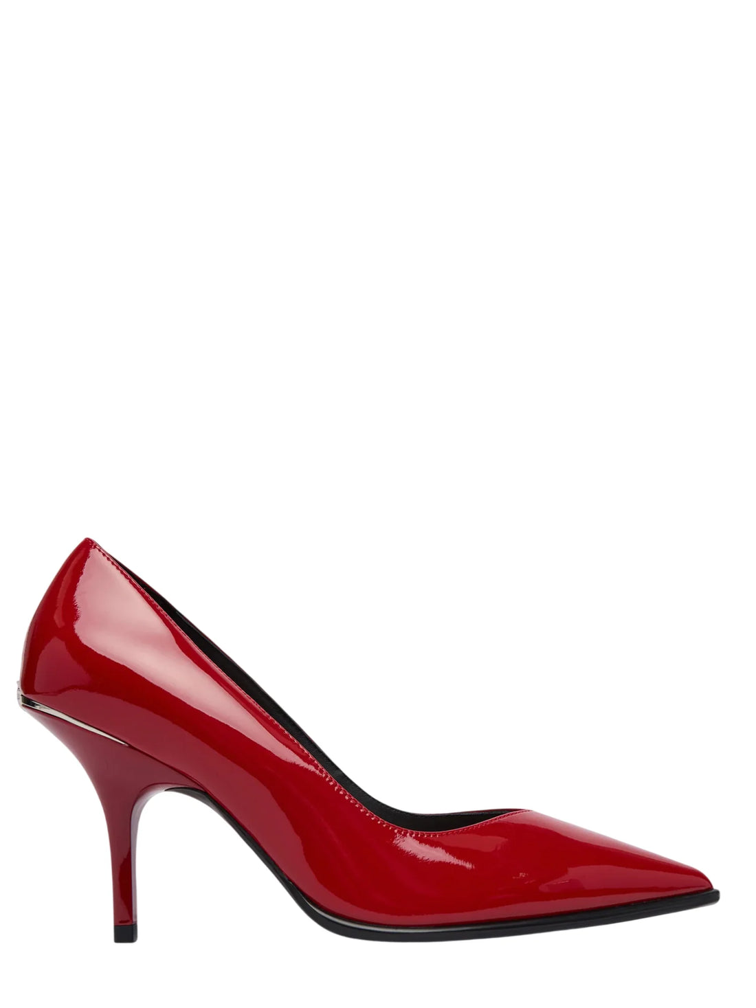 Pinko decollete donna in pelle effetto vernice rosso