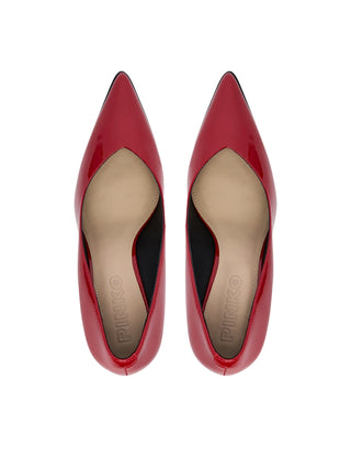 Pinko decollete donna in pelle effetto vernice rosso SD0611P050 R30 PINKO