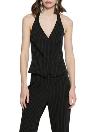 Relish gilet gessato donna Ammir nero AMMIR 1199 RELISH 