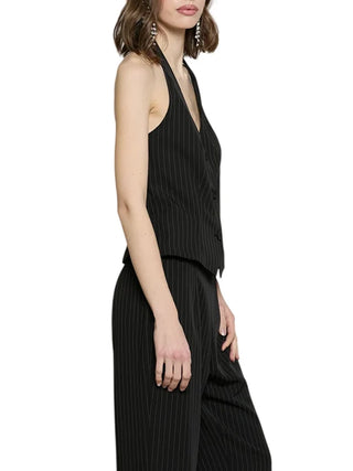 Relish gilet gessato donna Ammir nero AMMIR 1199 RELISH 