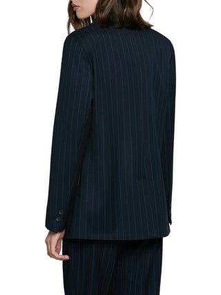 Relish giacca monopetto donna gessata Anya blu ANYA 1786 RELISH