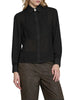 Relish camicia donna Barela con dettaglio plissè nero